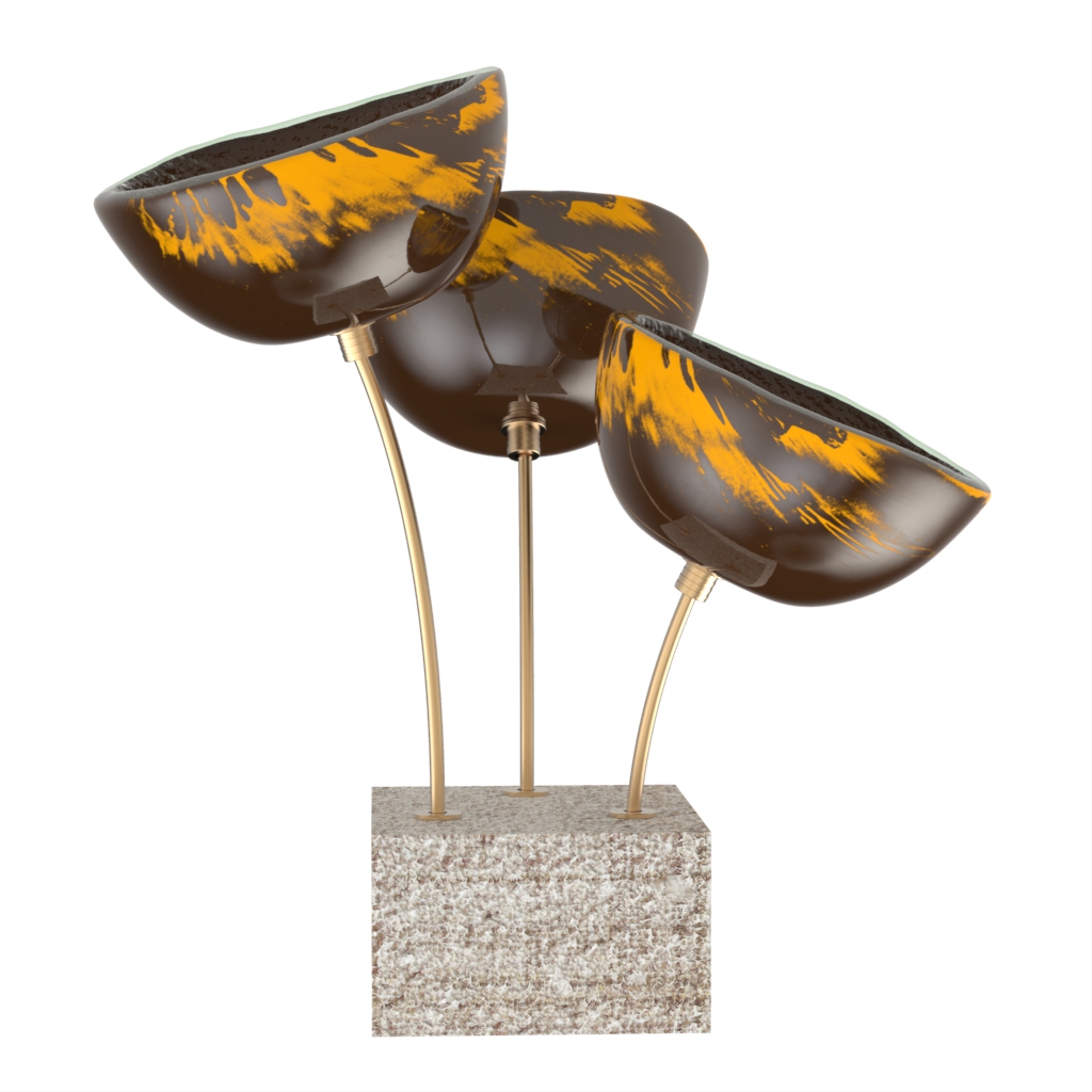 Nuts Serving Bowl in Golden Brown - Snacks Serveware - Side View