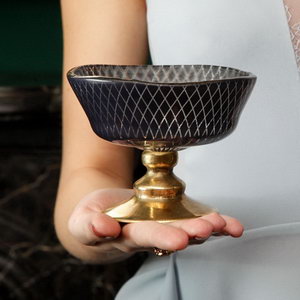 Glass dessert bowls and footed dessert bowls with elegant glass dessert dishes for restaurants by MyGlassStudio