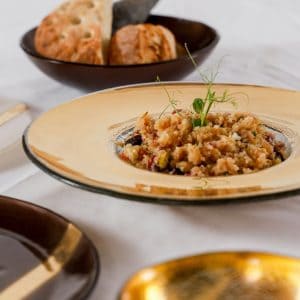 Pasta plate in designer glass for restaurants by MyGlassStudio