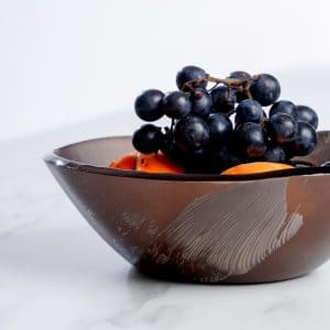 Modern fruit bowl and designer fruit bowl in elegant glass for luxury interiors by MyGlassStudio.