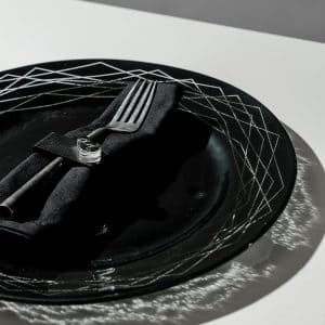 Restaurant dinner plates and modern dinner plates in luxury glass design by MyGlassStudio