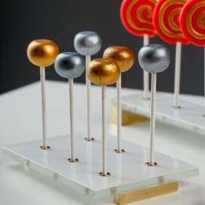 Unique cake pop stand and elegant cake pop holder for dessert display by MyGlassStudio.
