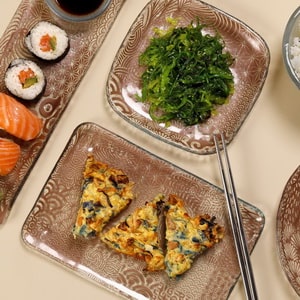 Modern asian dinnerware and asian tableware with plates and bowls by MyGlassStudio