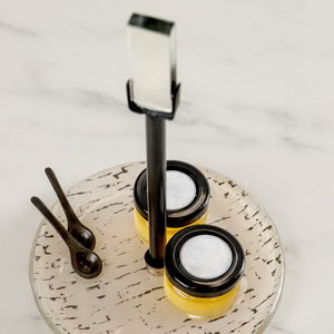 Restaurant table caddy jam holder oil and vinegar caddy by MyGlassStudio