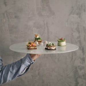 Stylish canape trays and canape serving platters by MyGlassStudio perfect for elegant catering.