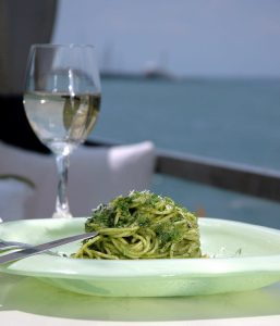 pasta serving plate design fine dining MyGlassStudio