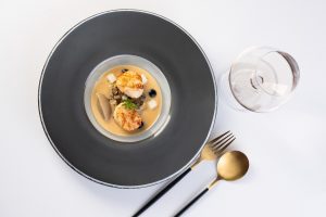designer pasta plates modern wide rim grey MyGlassStudio