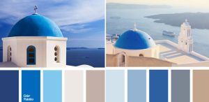 Mediterranean dinnerware and blue glass dinner plates by MyGlassStudio