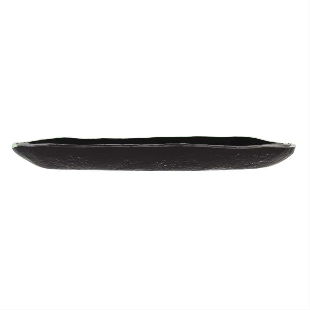 Square Tapas Plate in Black - Side Plates - Side View