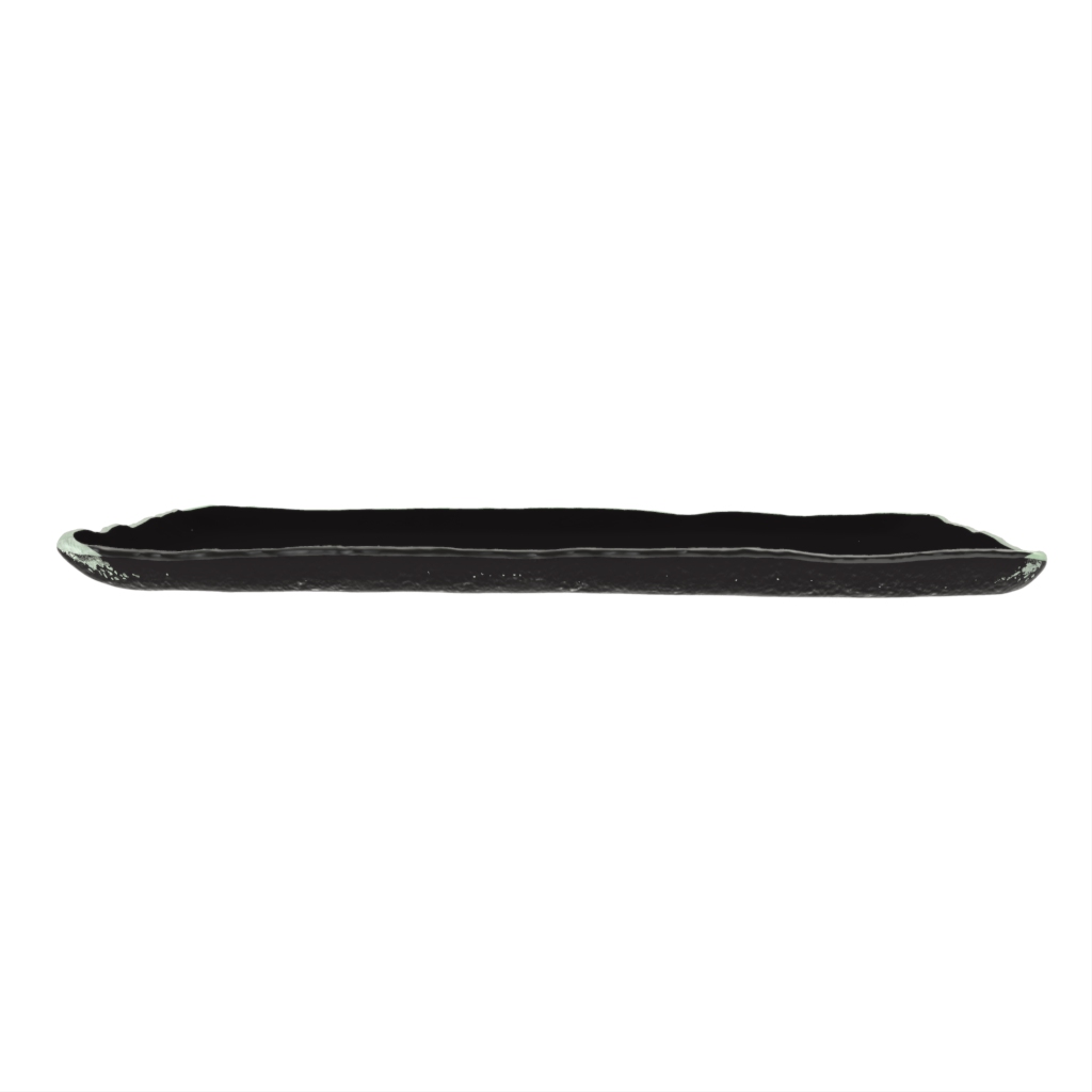 Square Tapas Plate in Black - Side Plates - Side View