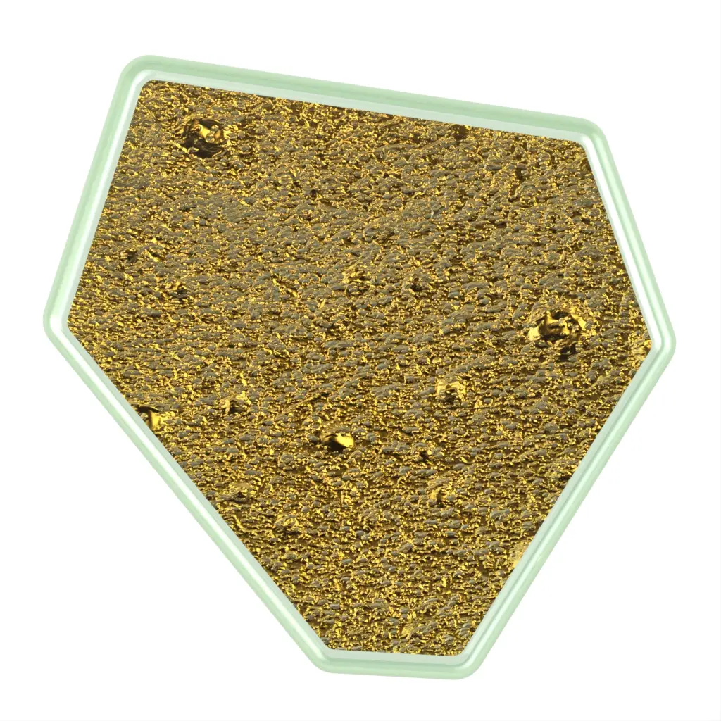 Butter Pat Dish in Pure Gold - Bread & Butter - 3/4 View