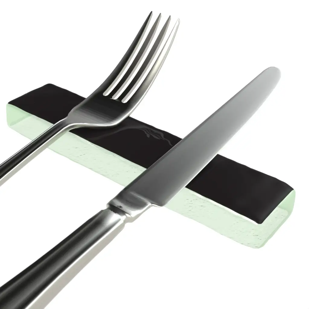 Chopstick Rest in Black - di - 3/4 View