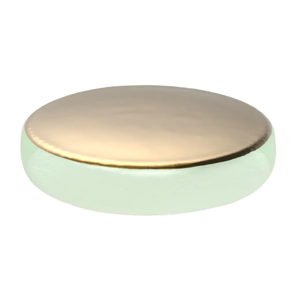 Glass Butter Pat in Pure Gold - Bread & Butter - 3/4 View