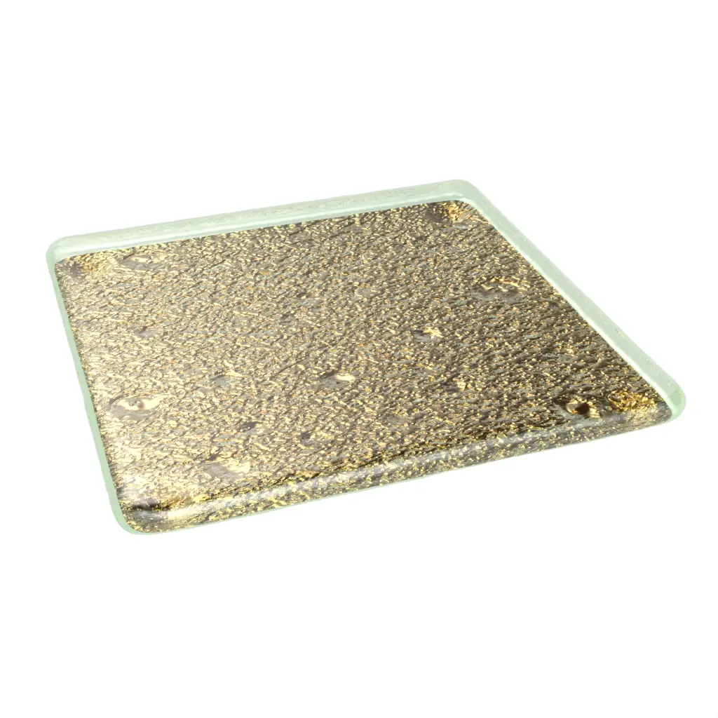 Glass Coaster in Pure Gold - Bar Accessories - 3/4 View