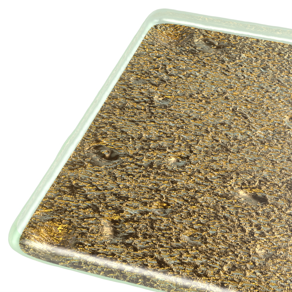 Glass Coaster in Pure Gold - Bar Accessories - Detail View