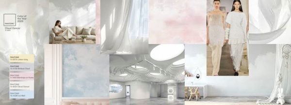 Matte white dinnerware Cloud Dancer Pantone by MyGlassStudio for minimalist modern restaurants