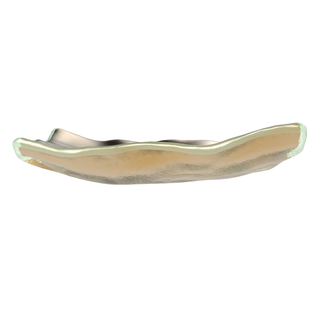 Mini Tasting Plate in Pure Gold - Catering Serveware - Side View