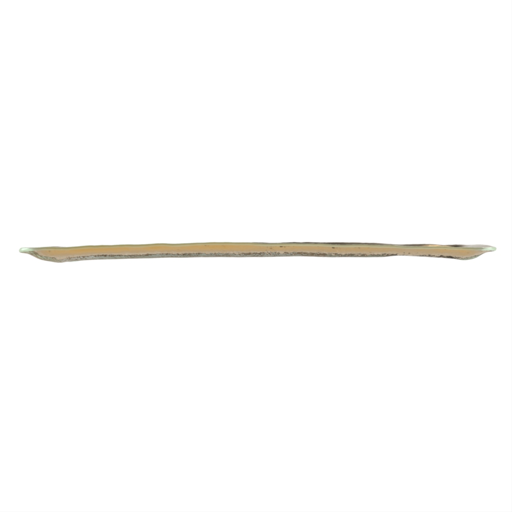 Rectangular Sushi Plate in Pure Gold - Specialty Dinnerware - Side View