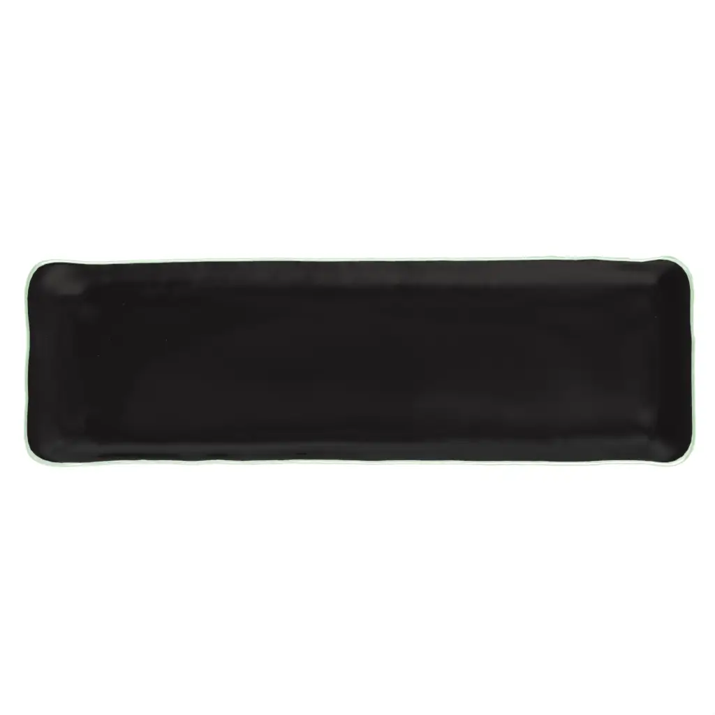 Rectangular Sushi Plate in Black - Specialty Dinnerware - 3/4 View