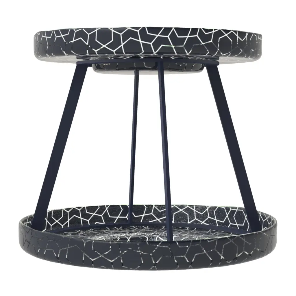 Seafood Tower Trays - Specialty Serveware | MyGlassStudio - 3/4 View
