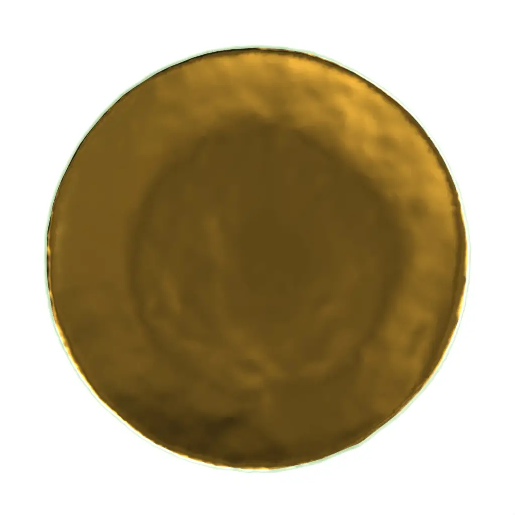 Small Appetizer Plate in Pure Gold - Side Plates - 3/4 View
