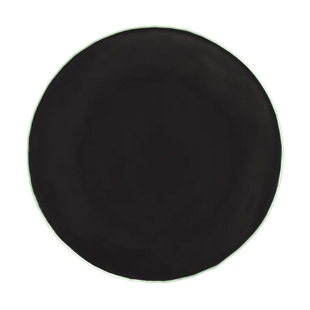 Small Appetizer Plate in Black - Side Plates - 3/4 View