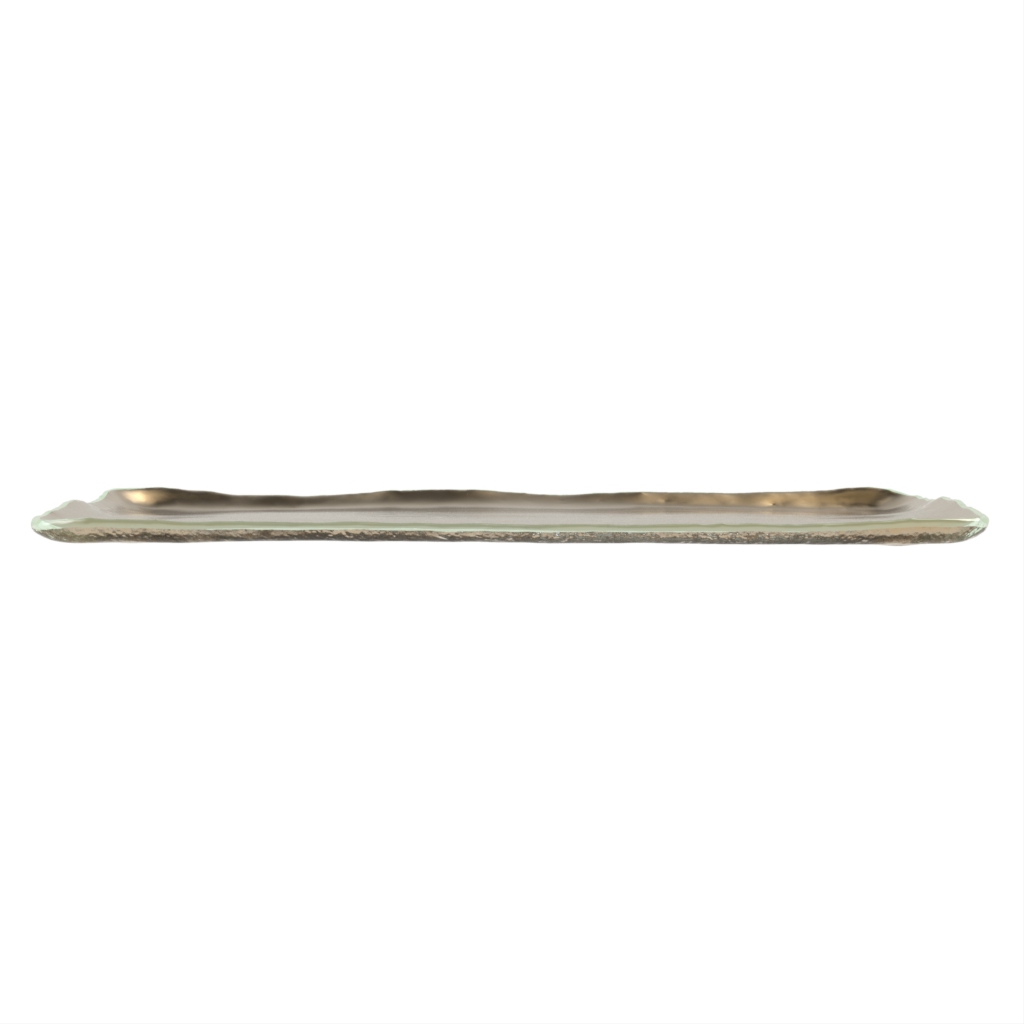 Sushi Serving Plate in Pure Gold - Specialty Dinnerware - Side View