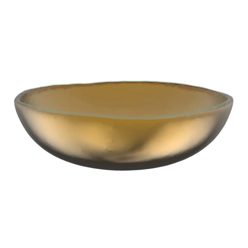 Tapas Bowl in Pure Gold - Side Plates - 3/4 View