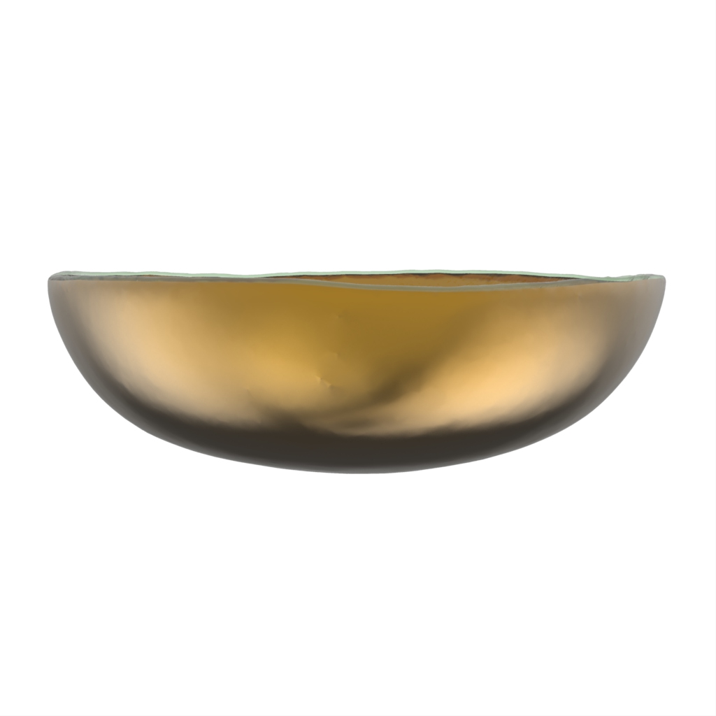 Tapas Bowl in Pure Gold - Side Plates - Side View