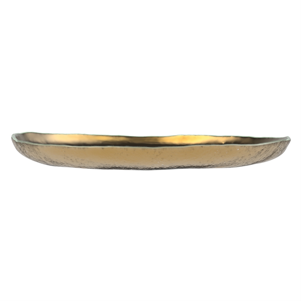 Tapas Serving Dish in Pure Gold - Side Plates - Side View