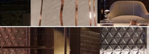 Brown dinner plates and fine dining brown and gold plates by MyGlassStudio for modern restaurants