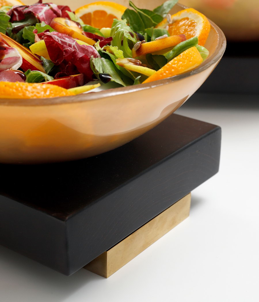 bespoke oversized glass salad bowl designer hotel F&B concept MyGlassStudio