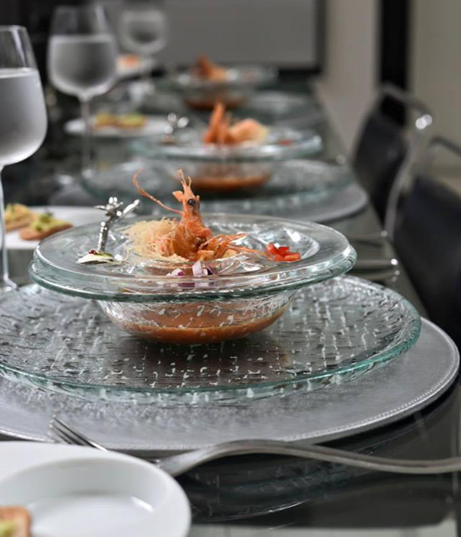 Durable luxury yacht tableware glass bespoke MyGlassStudio