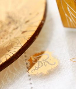 personalized dinnerware Ritz Paris Hotel bespoke glass tableware MyGlassStudio