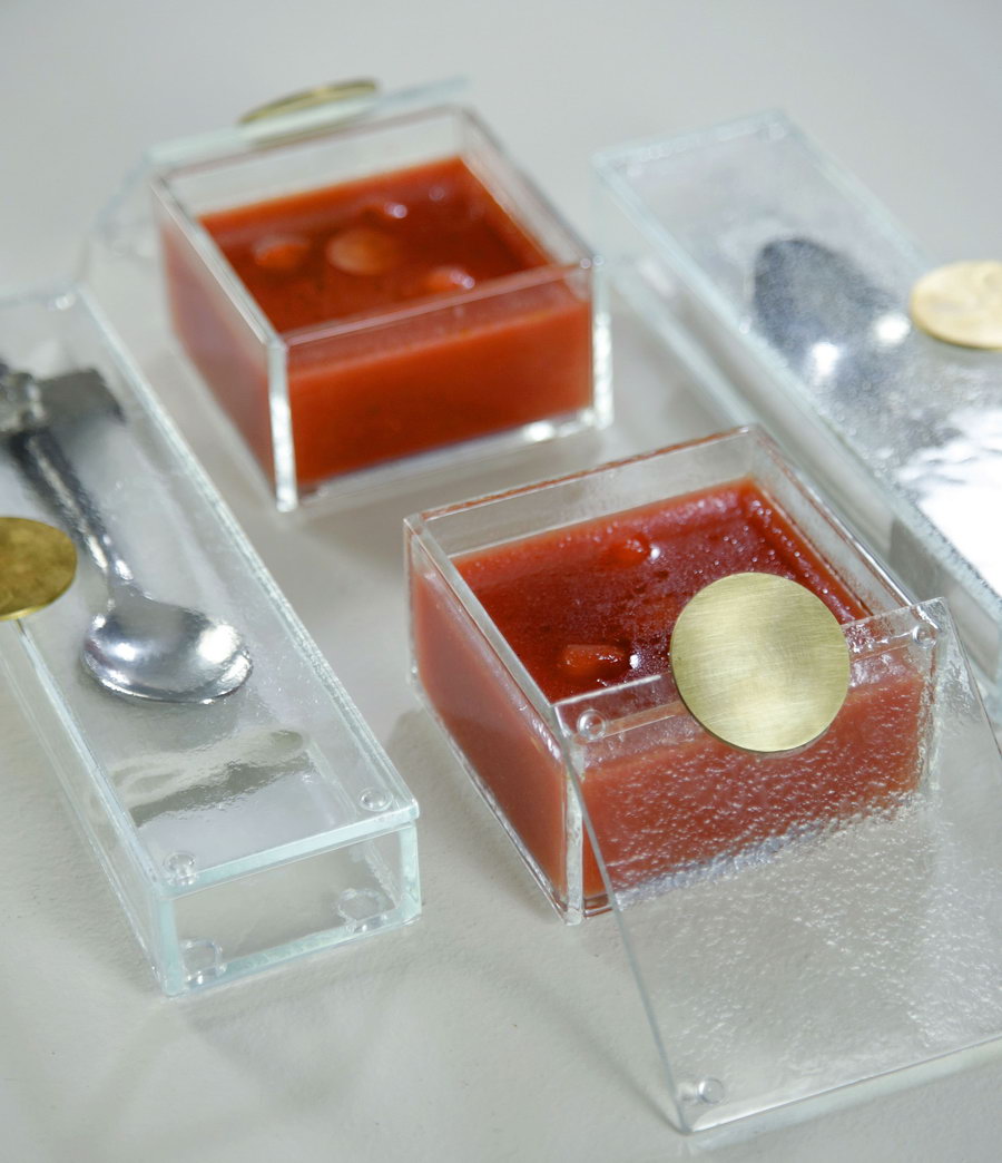 Yacht serving dishes glass designer collection MSC Cruises MyGlassStudio