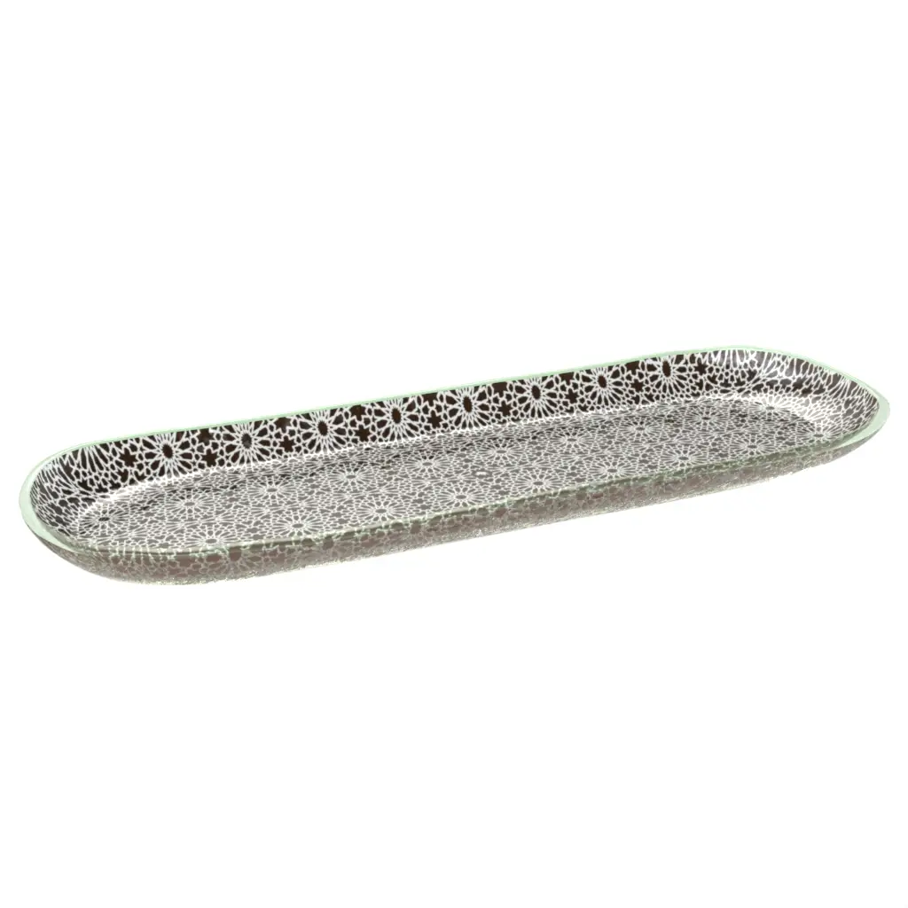 Oval Serving Platter in Golden Brown - Oblong Plates & Bowls - 3/4 View