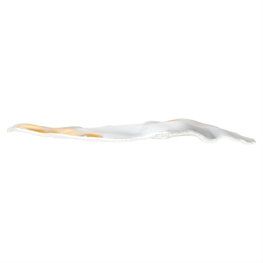 Leaf Shaped Plate in Milk White - Leaf Shaped Plates - Side View