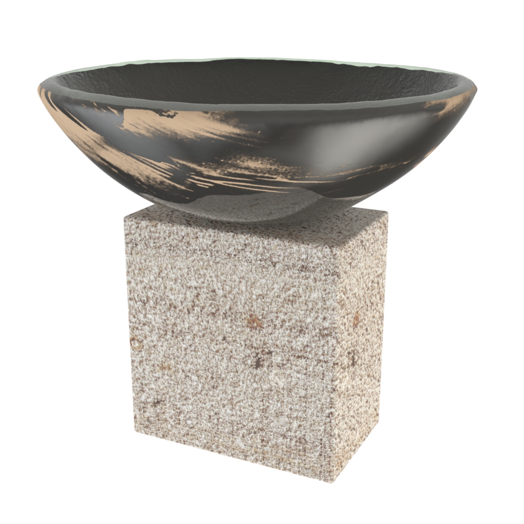 Nuts Serving Bowl in Dark Gray - Snacks Serveware - 3/4 View