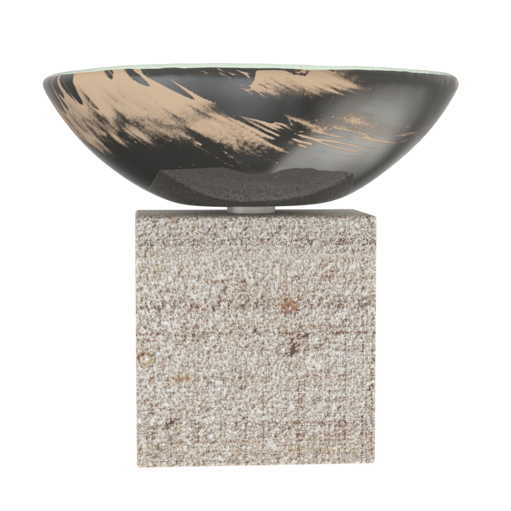 Nuts Serving Bowl in Dark Gray - Snacks Serveware - Side View