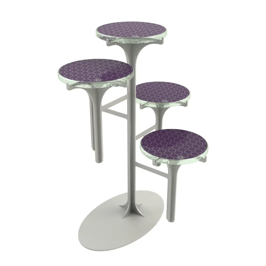 Petit Four Stand in Amethyst Purple - Tea Stands - 3/4 View