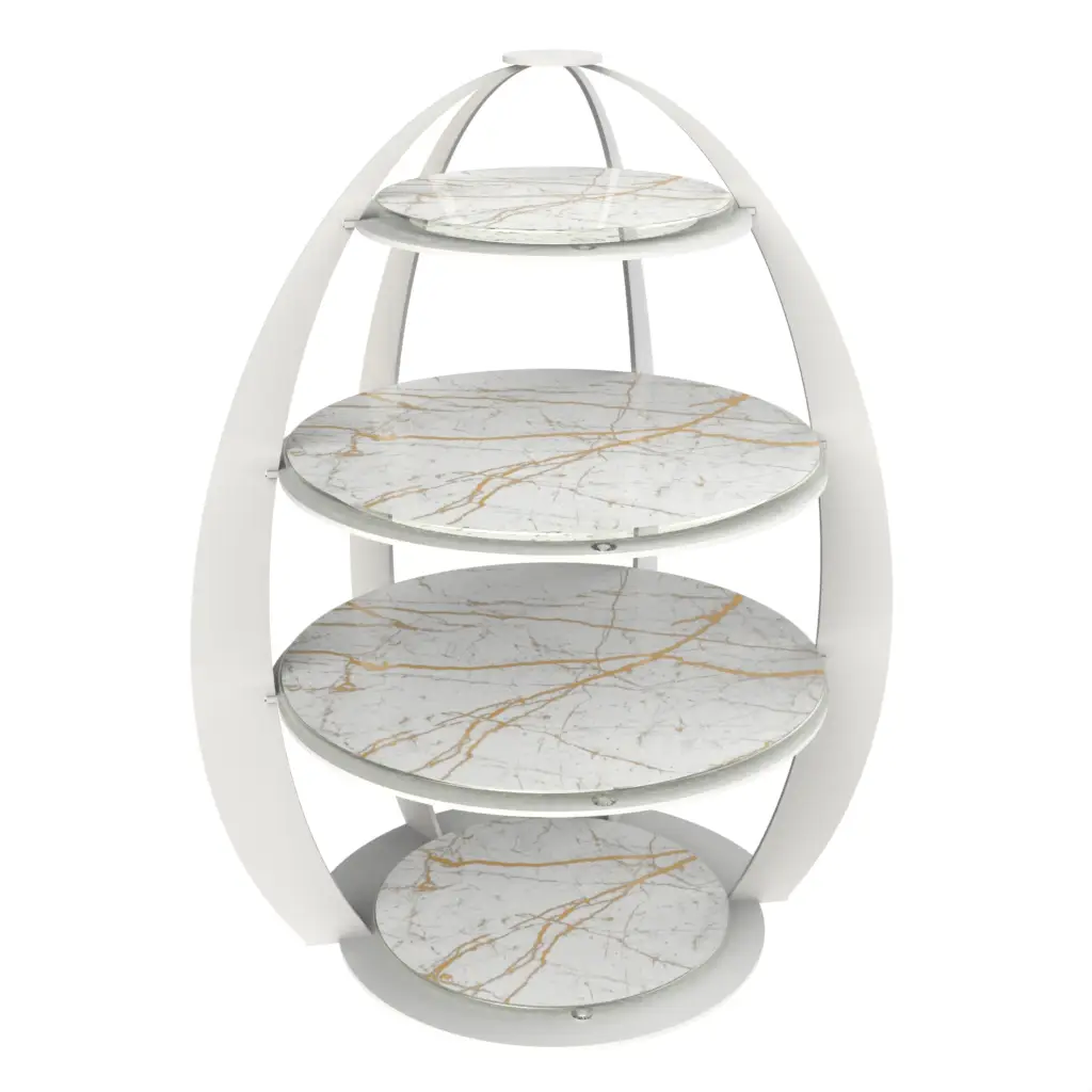 Tiered Tea Stand in Milk White - Tea Stands - 3/4 View