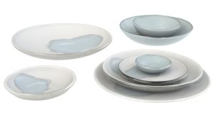 Coupe Plates Dinnerware, Cloud Dancer Color Scheme