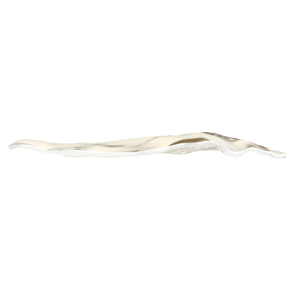 Decorative Accent Tray in Birch White - Hotel Room Decor - Side View