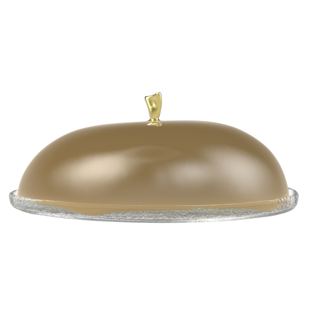 Dome Plate Cover in Olive Gray - Welcome Amenities - Side View