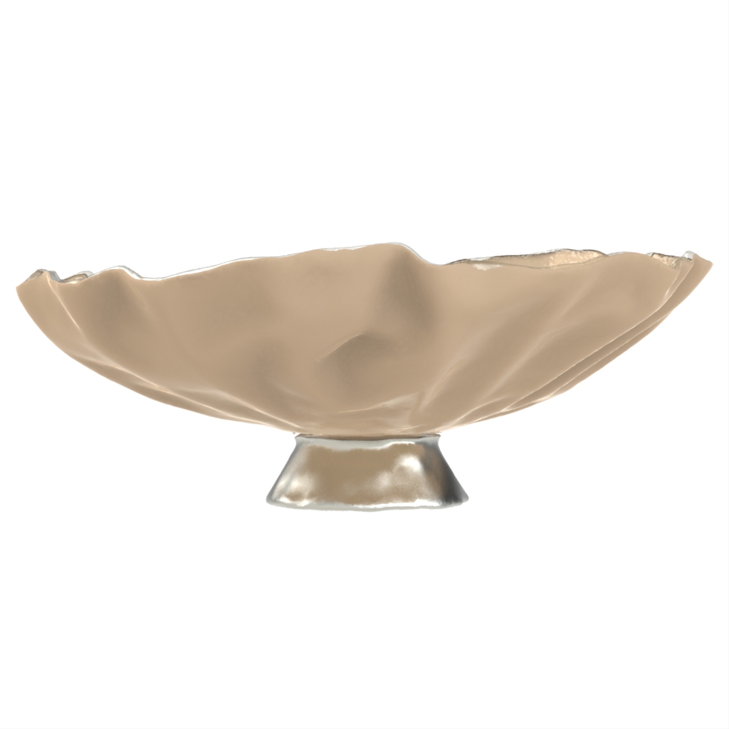 Glass Punch Bowl in Almond Beige - Bar Accessories - 3/4 View