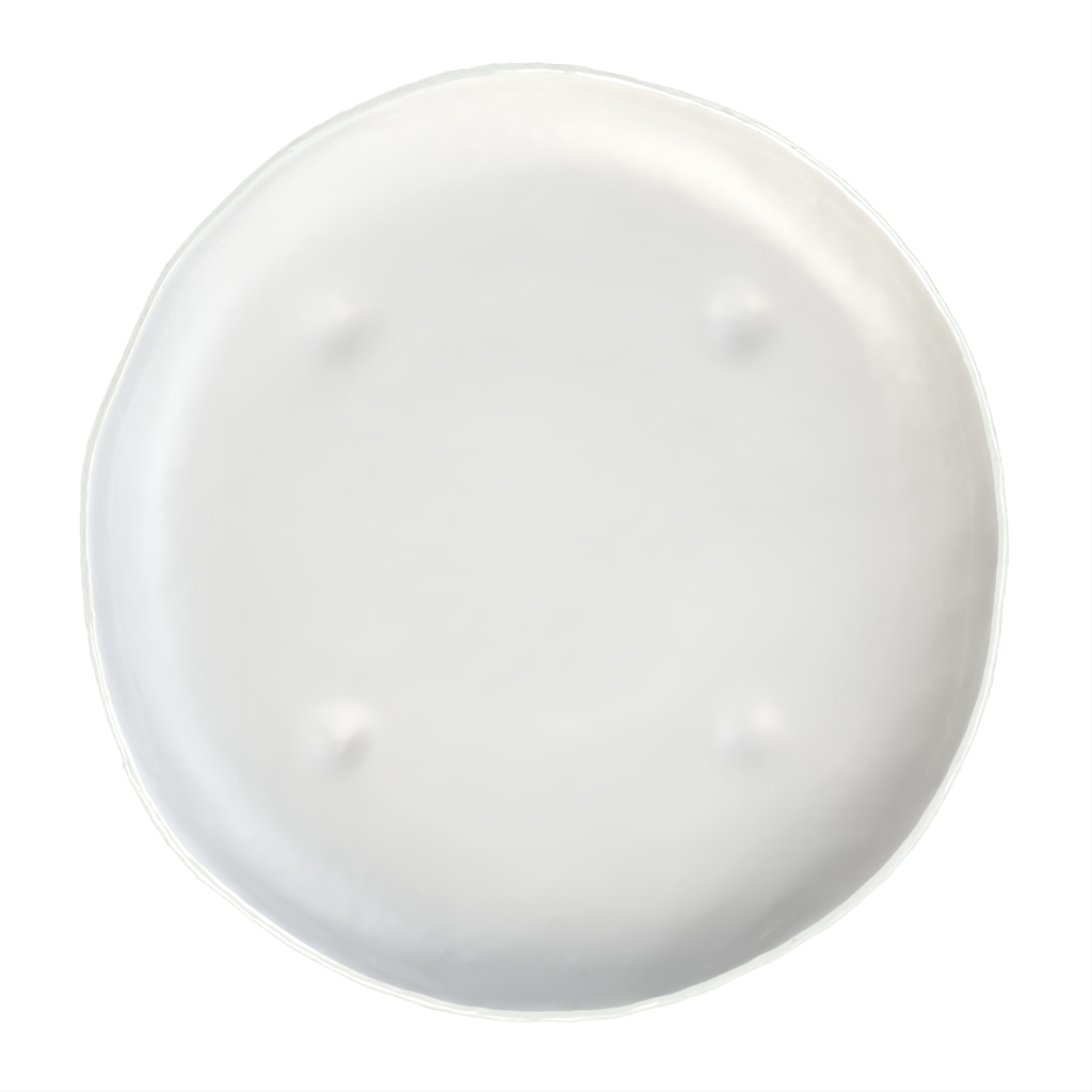 Glass Salad Plate in Milk White - Side Plates - 3/4 View