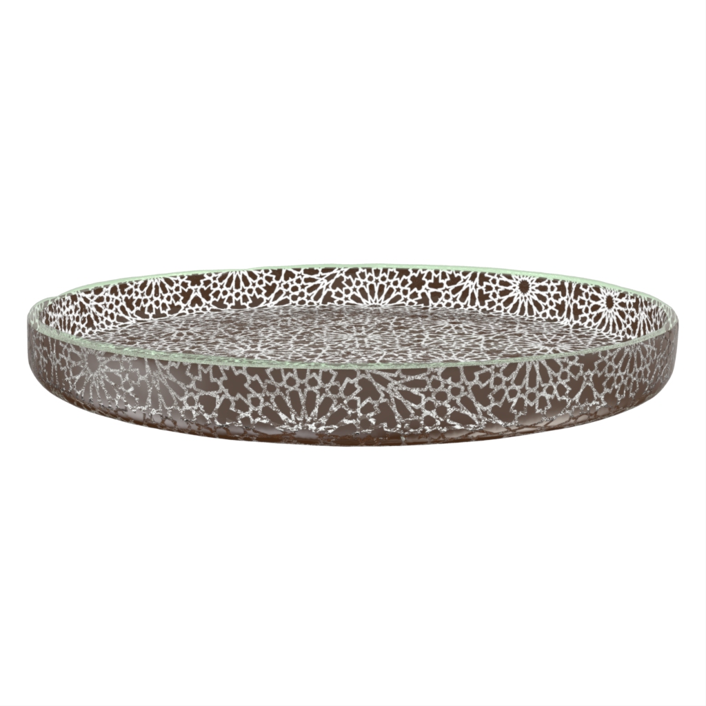 High Sided Plate in Golden Brown - High Sided Plates - 3/4 View
