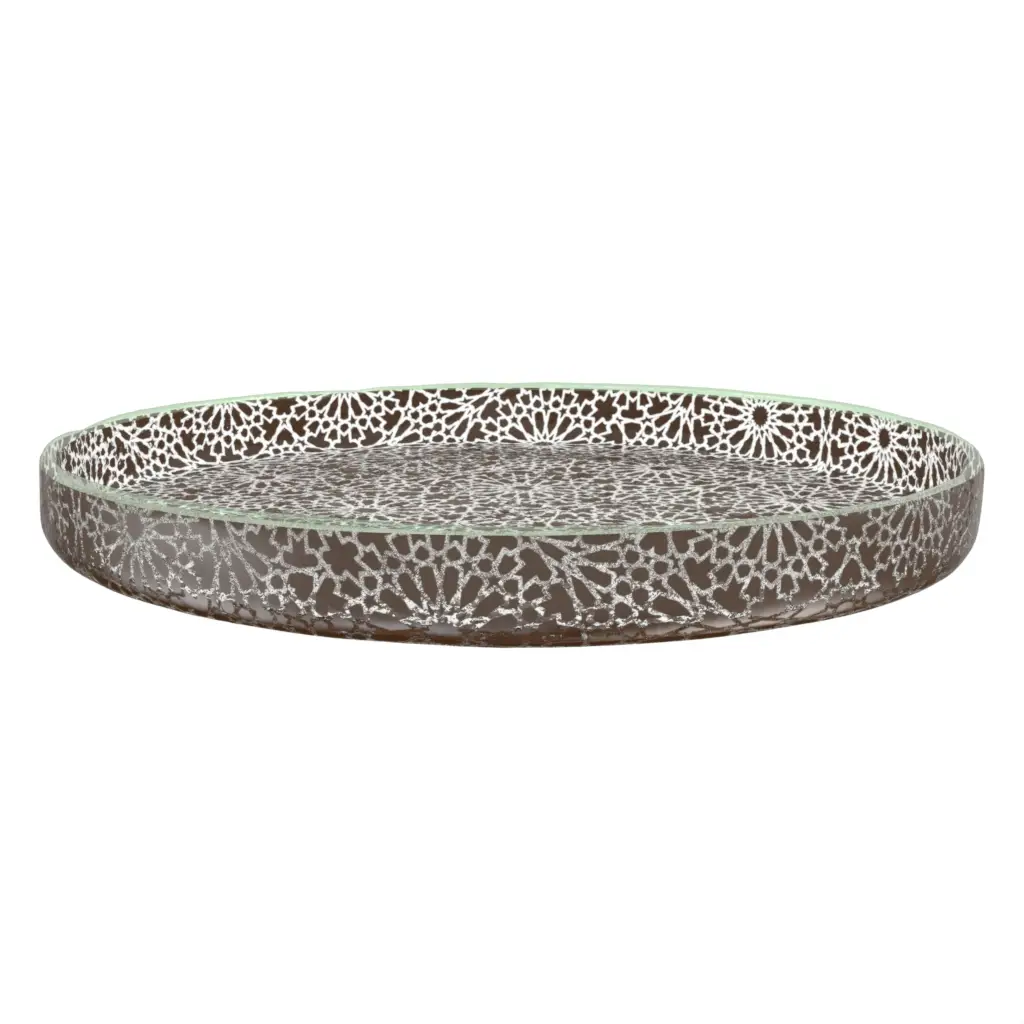 High Sided Plate in Golden Brown - High Sided Plates - 3/4 View