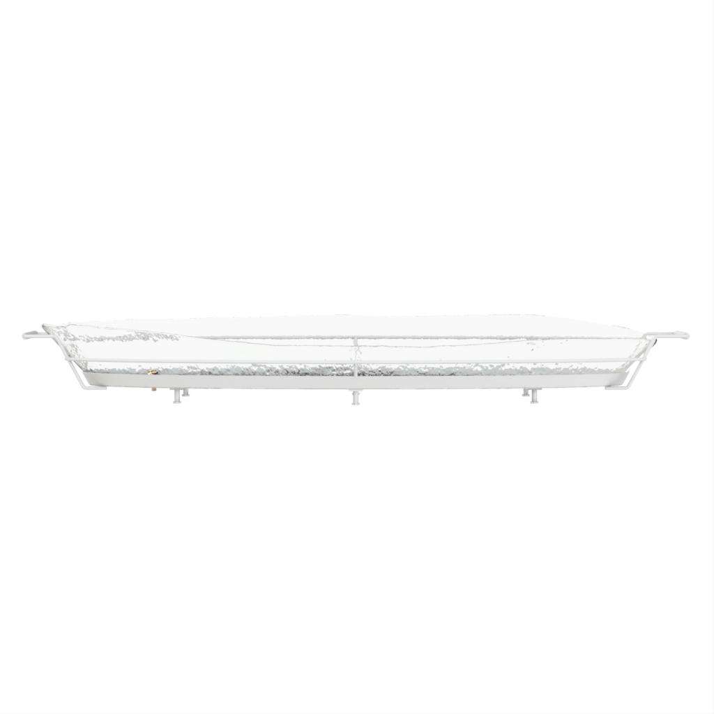 Ice Serving Tray in Glass With Texture - Buffet Serveware - Side View
