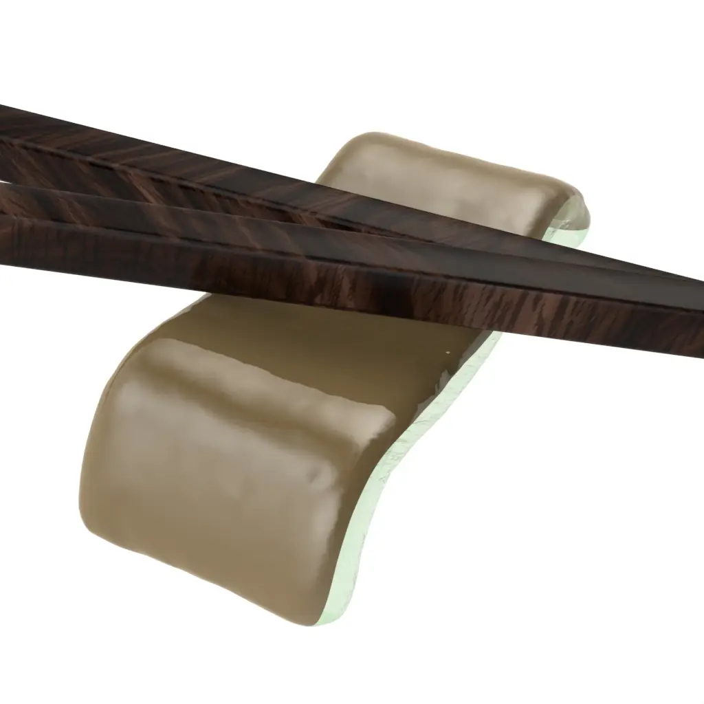 Japanese Chopstick Rest in Olive Gray - Fine Dining Tableware - 3/4 View
